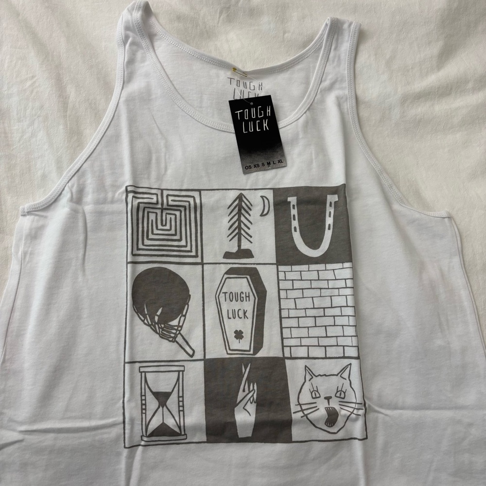 Silk Screened Tough Luck Tank/Muscle Tee